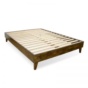 Solid minimalit Wood Platform Bed